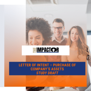Letter of Intent – Purchase of Company’s Assets (Study Guide Draft)